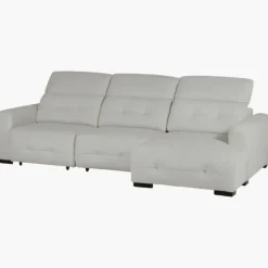 salon d'angle droit Saphire 2 + cl blanc