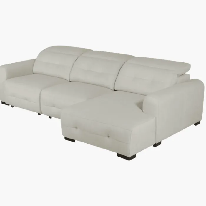 salon d'angle droit Saphire 2 + cl blanc
