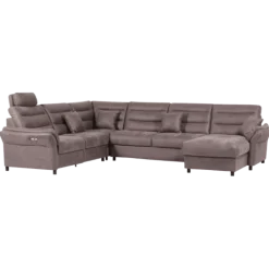 Salon d'angle Foreno marron