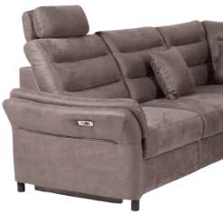 Salon d'angle Foreno marron