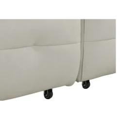 Salon d'angle gauche Saphire avec assise coulissantes blanc