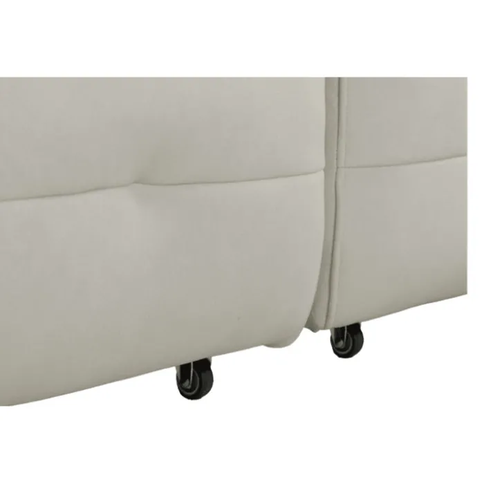 Salon d'angle gauche Saphire avec assise coulissantes blanc