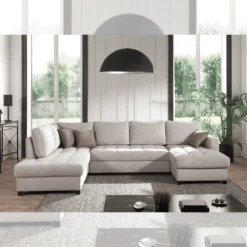 Salon d'angle gauche Split gris