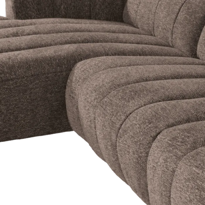 Salon d'angle gauche Willow gris foncé