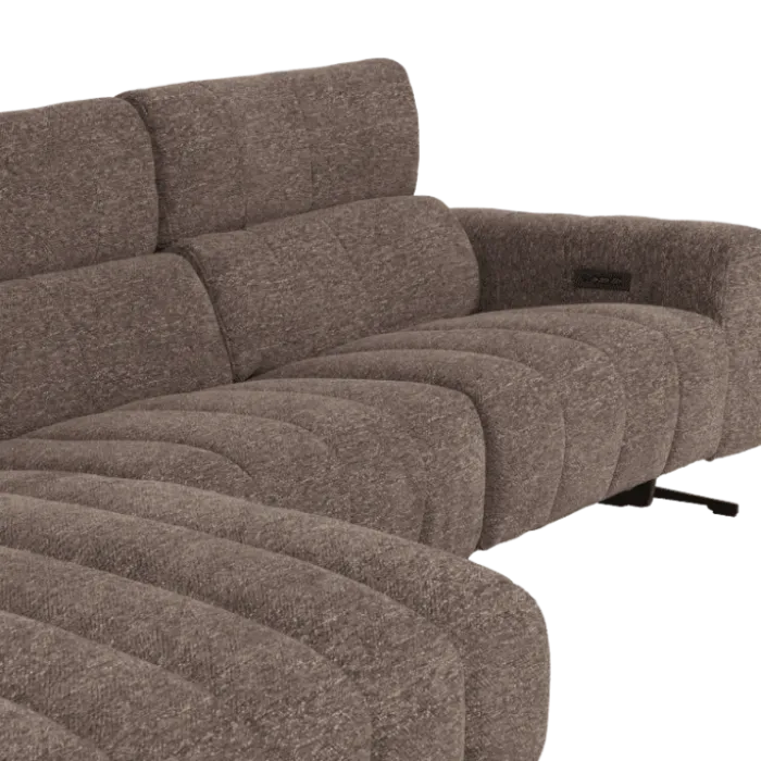 Salon d'angle gauche Willow gris foncé