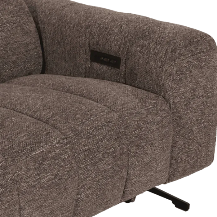 Salon d'angle gauche Willow gris foncé