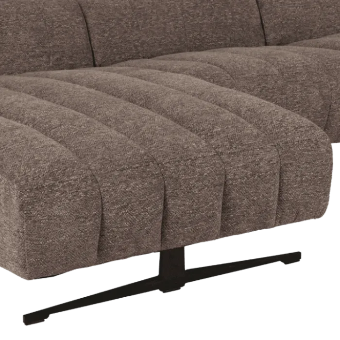 Salon d'angle gauche Willow gris foncé