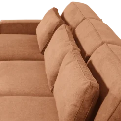 Salon d'angle Kai marron/cognac
