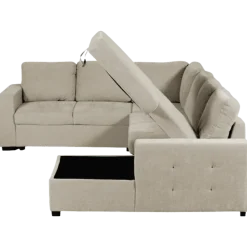Salon d'angle Olivia convertible avec coffre de rangement