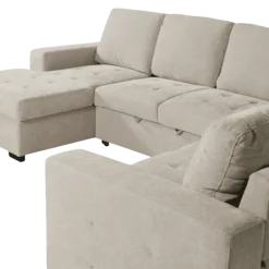 Salon d'angle Olivia convertible avec coffre de rangement
