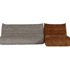 Salon d'angle Scalo orange et gris
