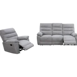 Salon 3 et 1 place coral gris clair