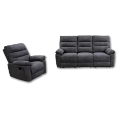 Salon 3 et 1 places Coral gris foncé