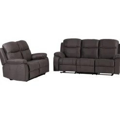 Salon 3 + 2 places Chicago marron