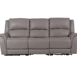 Salon 3 + 3 U70629M cuir gris clair