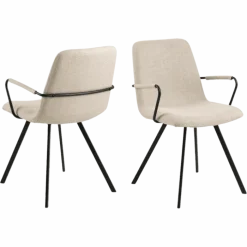 Selina Basel 24 chaise avec accoudoirs beige
