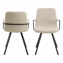 Selina Basel 24 chaise avec accoudoirs beige