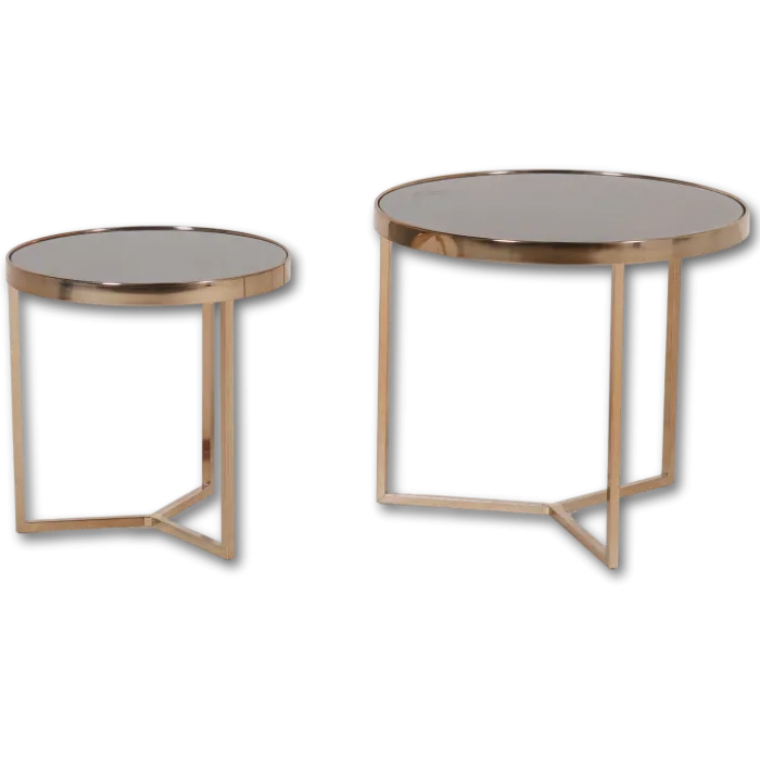 Set de 2 table GC4748 champagne/noir