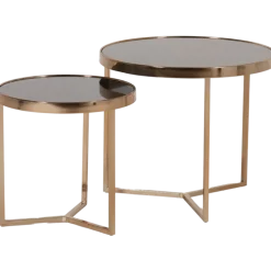 Set de 2 table GC4748 champagne/noir