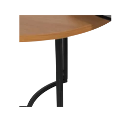 Set 2 tables de salon UCT23021 verre noir/naturel