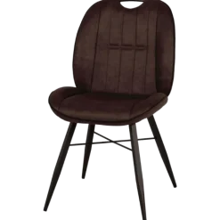 Shelton - Chaise en tissu Luxor anthracite