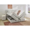 Simone lit 160x 200 cm beige Boxspring avec coffre