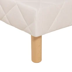 Sommier tapissier Cansas 70 / 190 cm en tissu beige