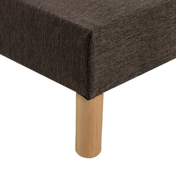 Sommier tapissier tissu gris 120 / 200 cm