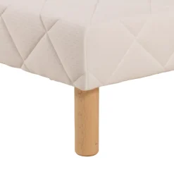 Sommier tapissier 140x190 Cansas Coutil beige