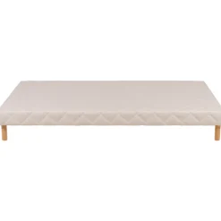 Sommier tapissier 160x200 Cansas Coutil beige