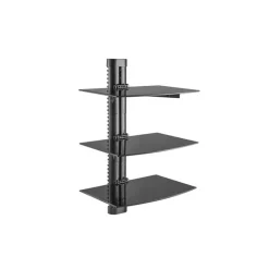 Support DVD verre noir