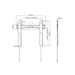 Support TV extra plat LP57-44F