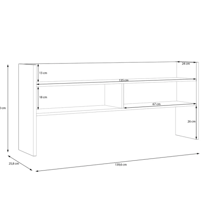 Surmeuble modultrick pour bureau 140 cm