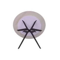 Table Appollo 110 cm pierre brillante ronde blanc