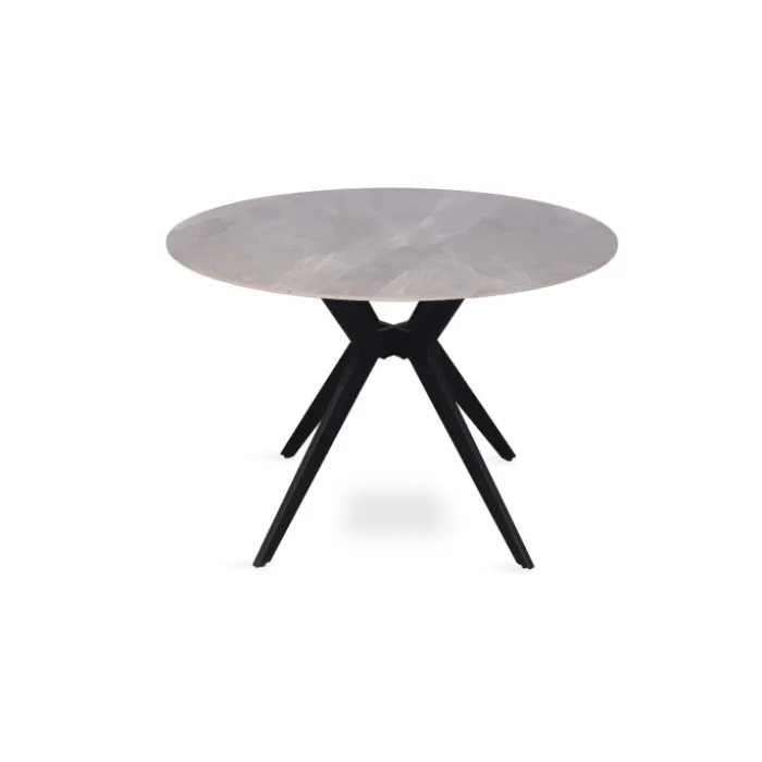 Table Appolo 110 cm pierre brillante gris