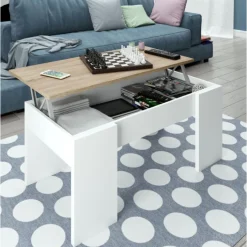 Table basse à plateau relevable Chêne canadian