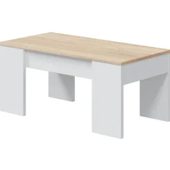 Table basse à plateau relevable Chêne canadian