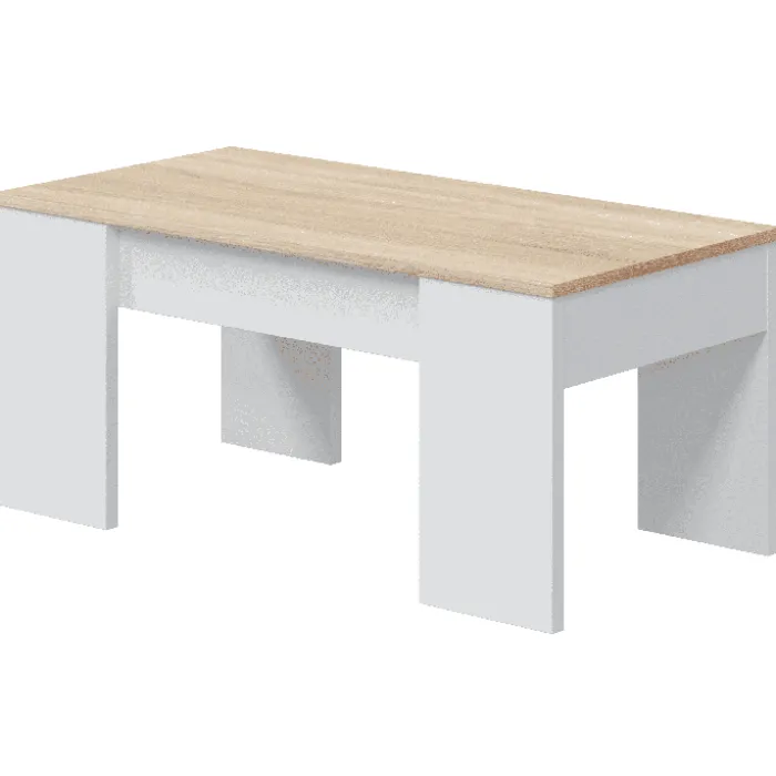 Table basse à plateau relevable Chêne canadian