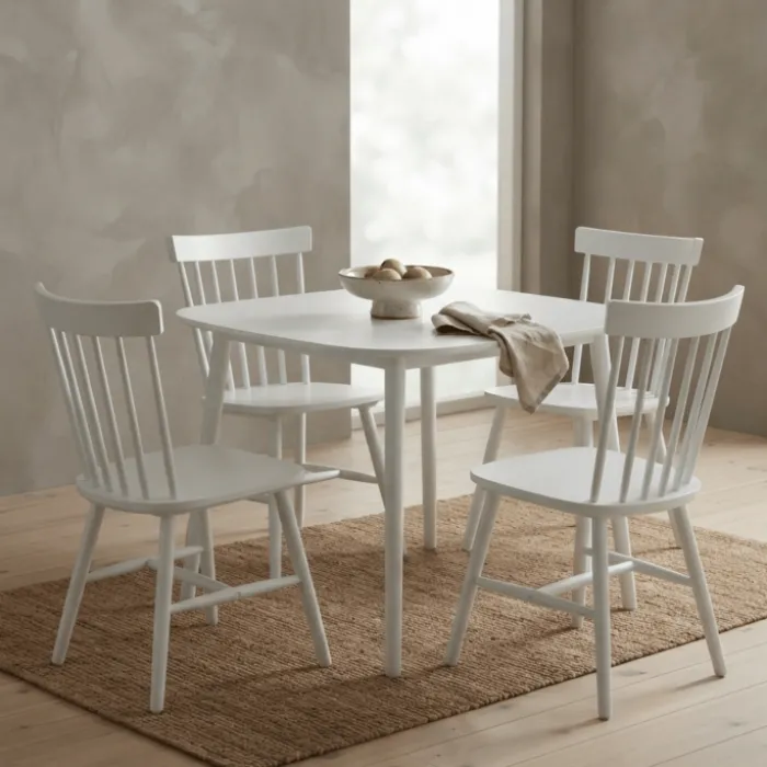 Table carrée Tony blanche
