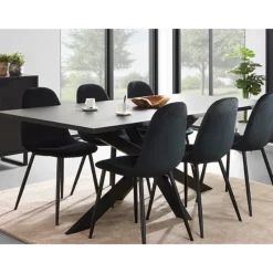Table 170 cm Faro en décor chêne noir