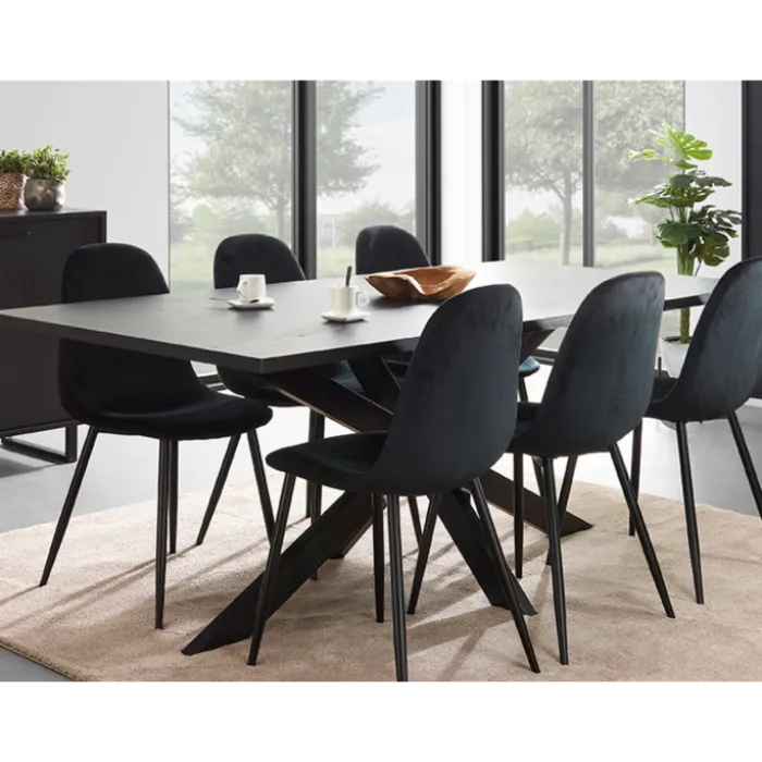 Table 170 cm Faro en décor chêne noir