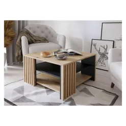 Table de salon Cardigan noir/chêne artisan