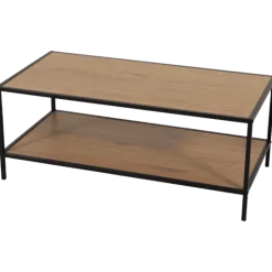 Table de salon CJ-N2309 melamine/métal noir
