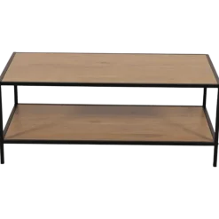 Table de salon CJ-N2309 melamine/métal noir