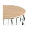 Table de salon Lotus 39cm bois/métal