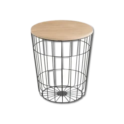 Table de salon Lotus 39cm bois/métal