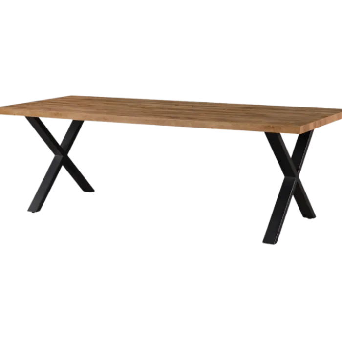 Table Etienne piétement X 220 cm