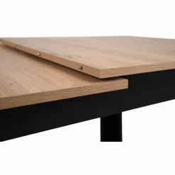 Table extensible 80 B - 003710 - Chêne artisan et noir
