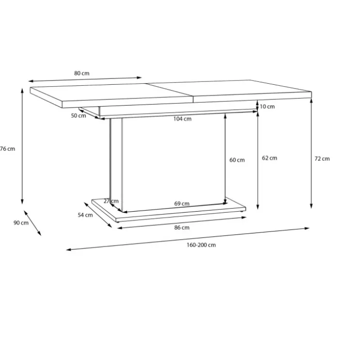 Table à manger Extensible Elara