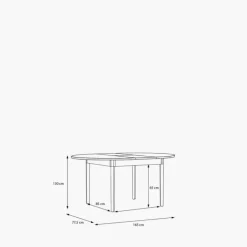 Table ronde extensible - D95